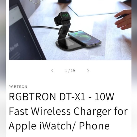 LAX DC 5V / 2A DC 9V / 1.67A Fast Wireless Charger for Apple iwatch/ Phone. - Picture 5 of 12